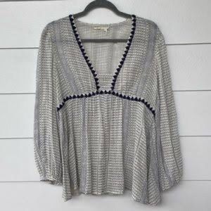 Anthropologie Floreat Embroidered Boho Peasant Top - Size 4